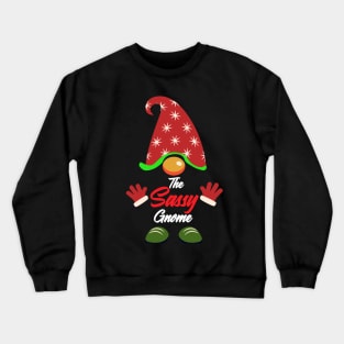 The Sassy Gnome Matching Family Christmas Crewneck Sweatshirt